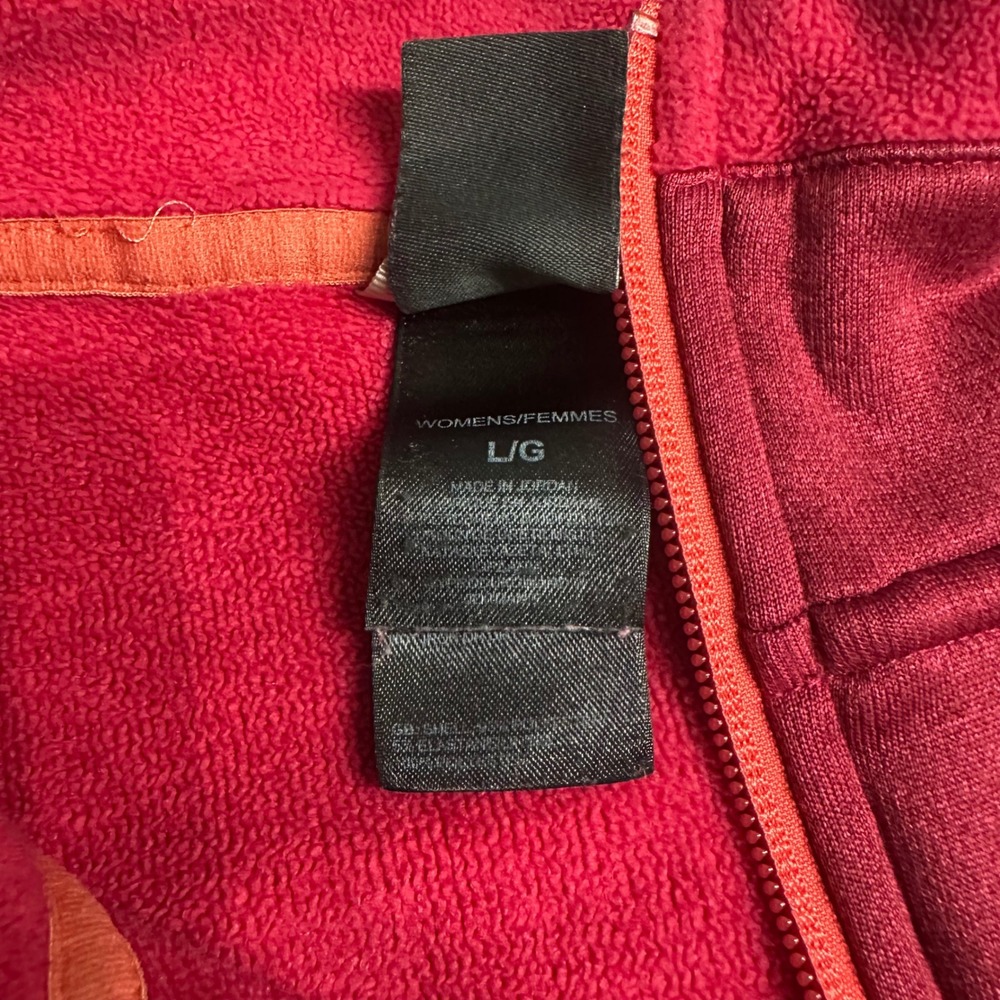 The North Face Agave Full Zip‎ Fleece Jacket Womens Large Pink Heather Mock Neck - Picture 3 of 10